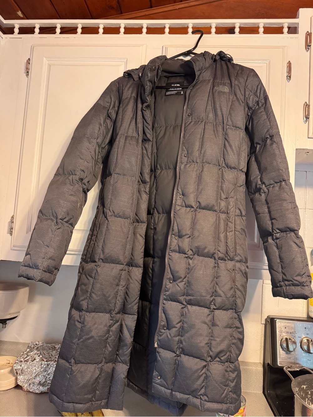 The North Face metro parka 550 fill Long Puffer Coat - Charcoal size m